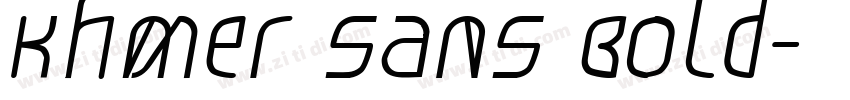 Khmer Sans Bold字体转换